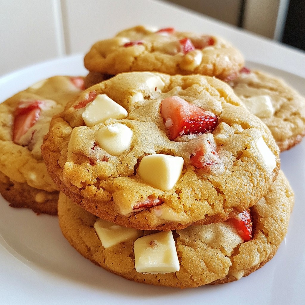 Irresistible White Chocolate Strawberry Cookies Recipe