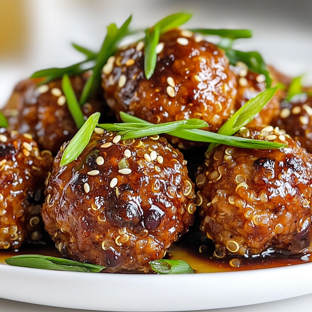 Teriyaki Glazed Meatless Meatballs Flavorful Delight