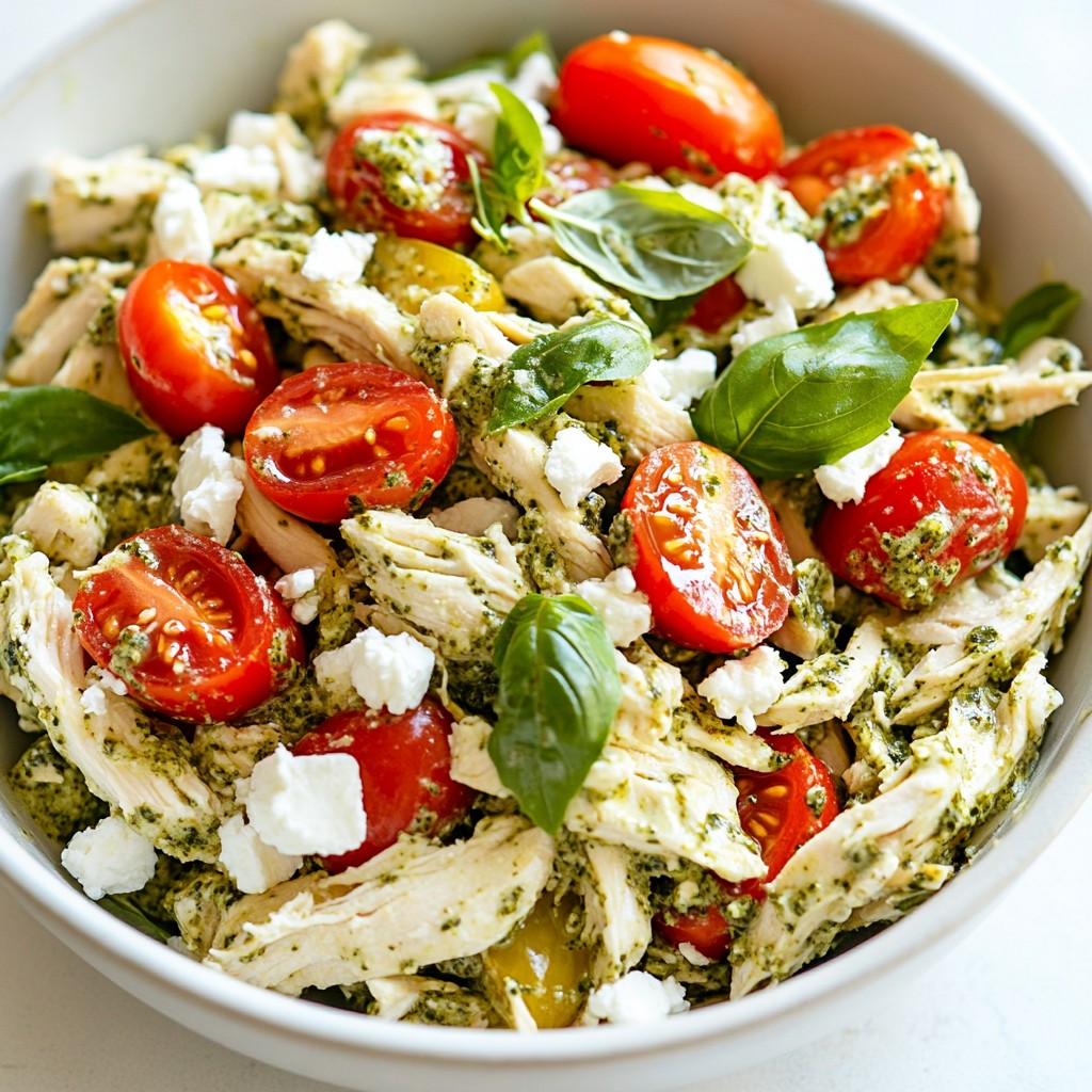 Creamy Pesto Chicken Salad Savory and Satisfying Dish