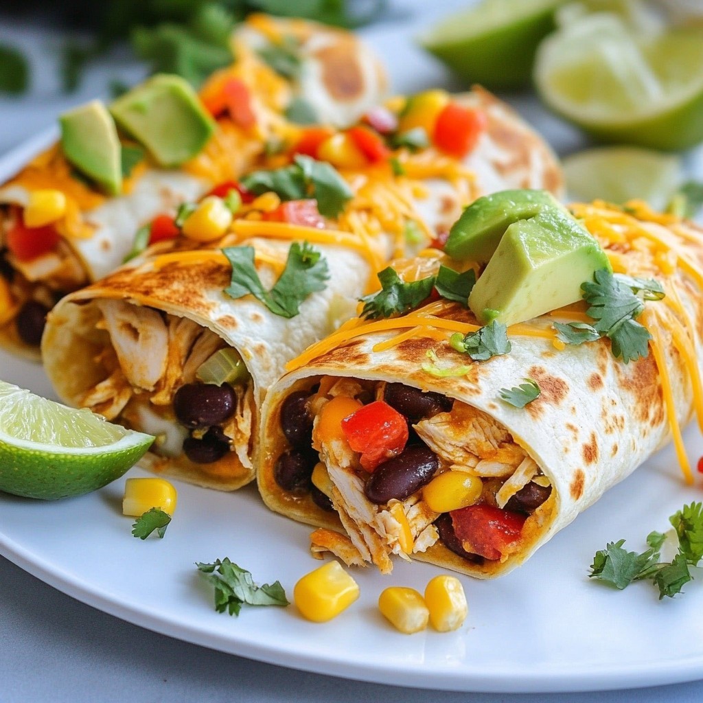 Spicy Southwest Chicken Wraps Flavorful and Quick Meal
