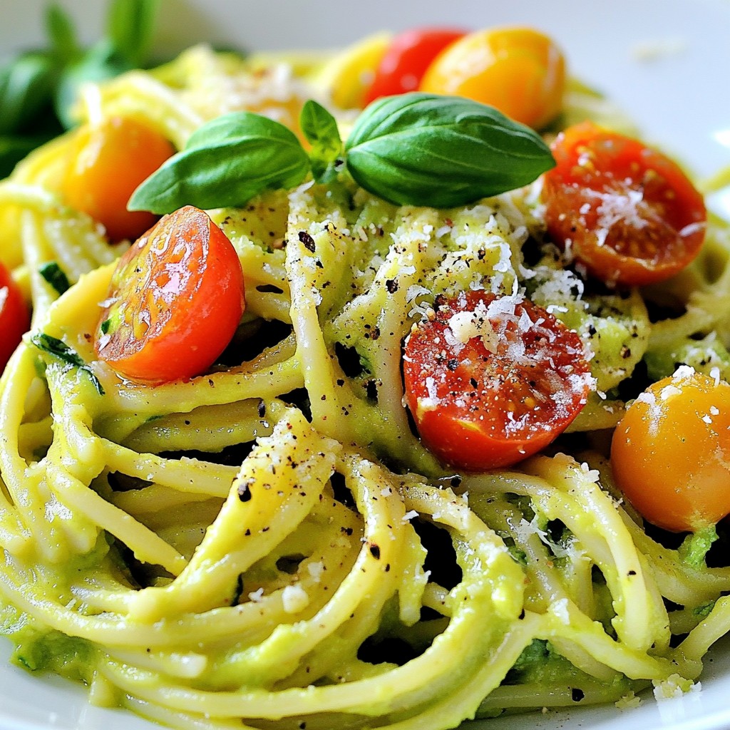 Creamy Avocado Pasta Delectable and Easy Recipe