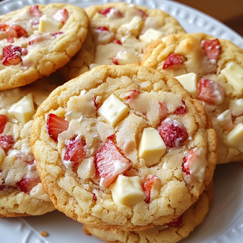 White Chocolate Strawberry Cookies Simple and Sweet