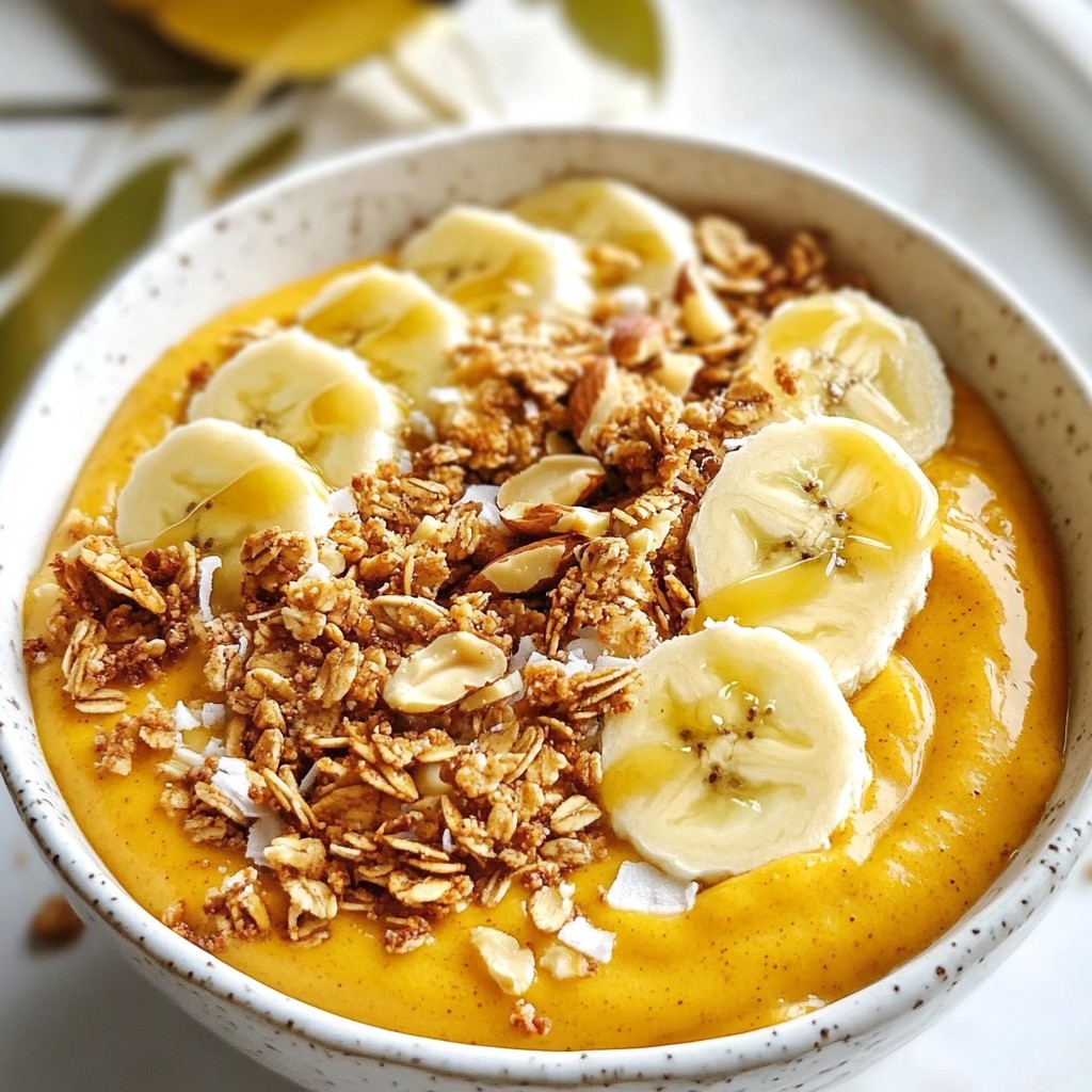 Pumpkin Pie Smoothie Bowl Creamy Fall Delight
