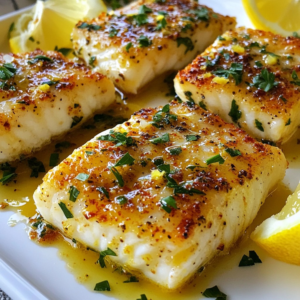 Lemon Garlic Butter Cod Quick and Easy Recipe