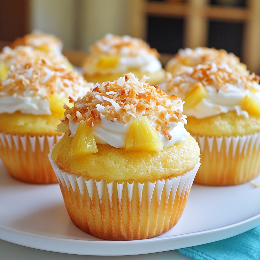 Pineapple Coconut Cupcakes Delightful Easy Recipe