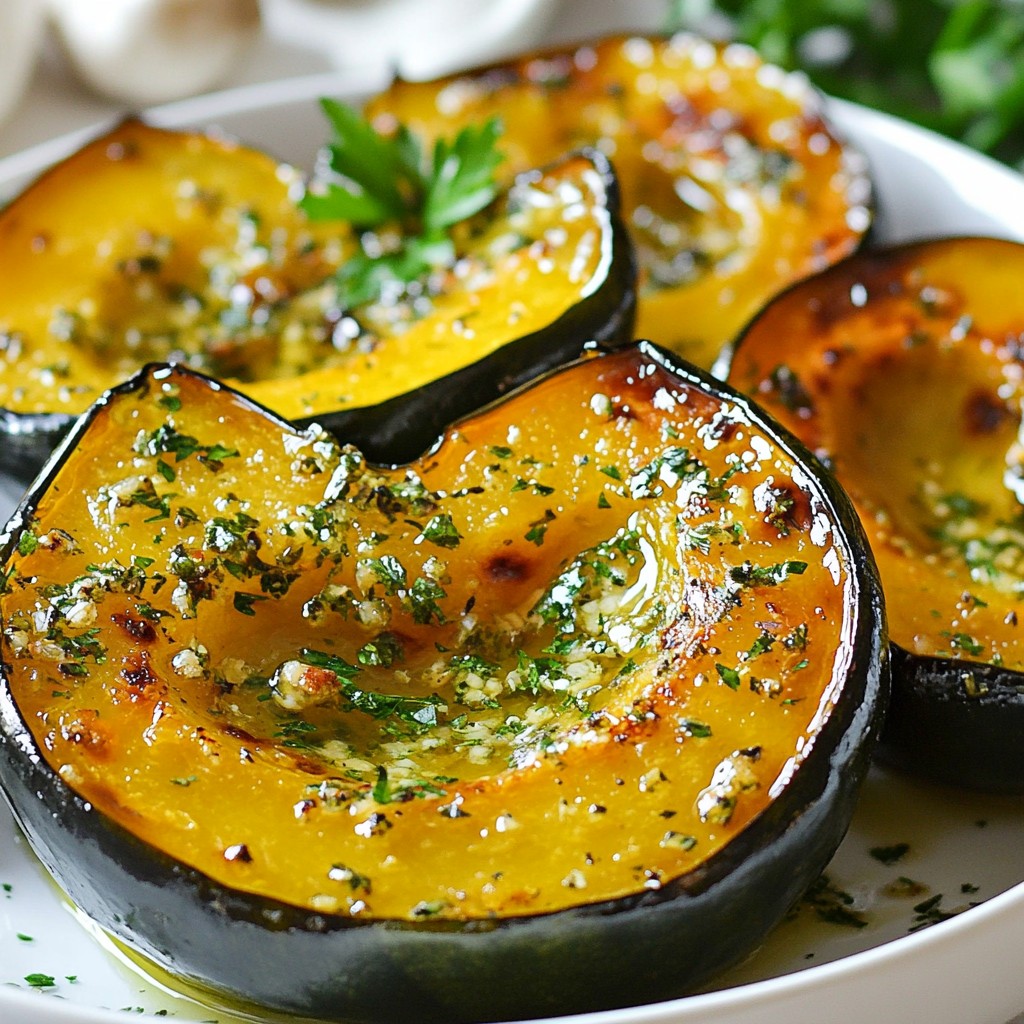 Garlic Herb Roasted Acorn Squash Flavorful Delight