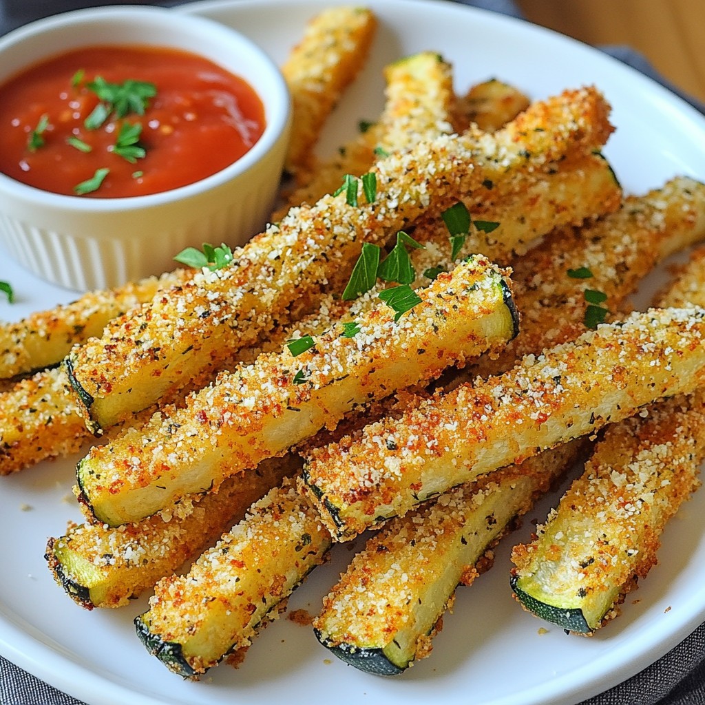 Air Fryer Parmesan Zucchini Fries Crispy and Delicious