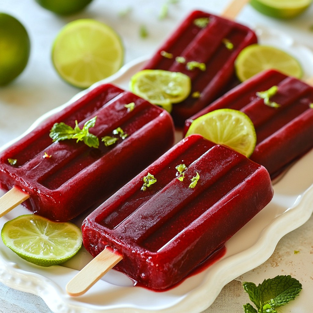 Cherry Limeade Popsicles Refreshing Summer Treat