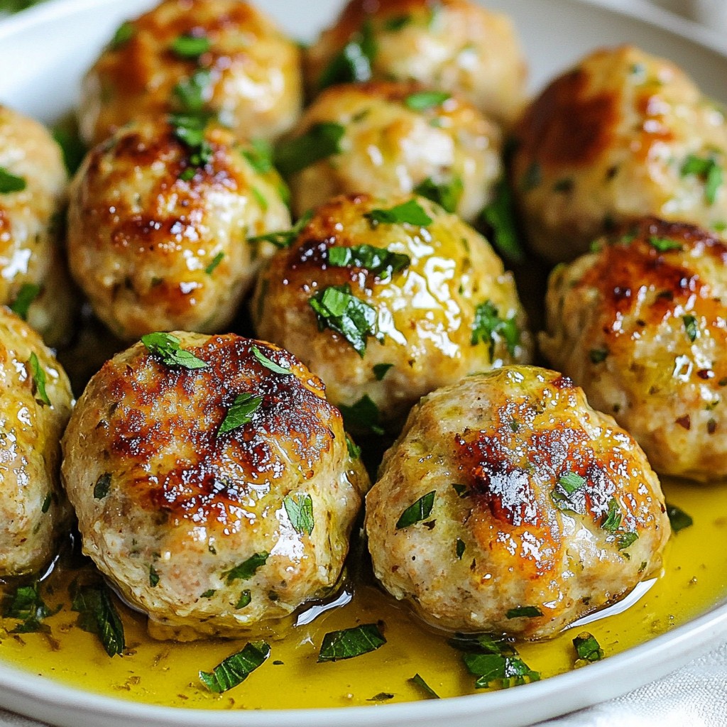 Garlic Herb Chicken Meatballs Flavorful and Easy Meal