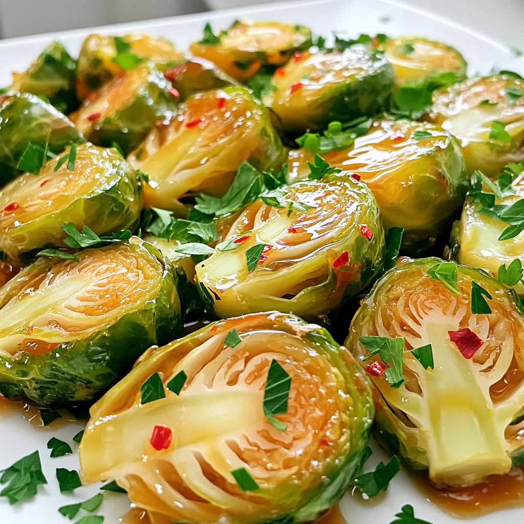 Cozy Hot Honey Glazed Brussels Sprouts Delightful Recipe