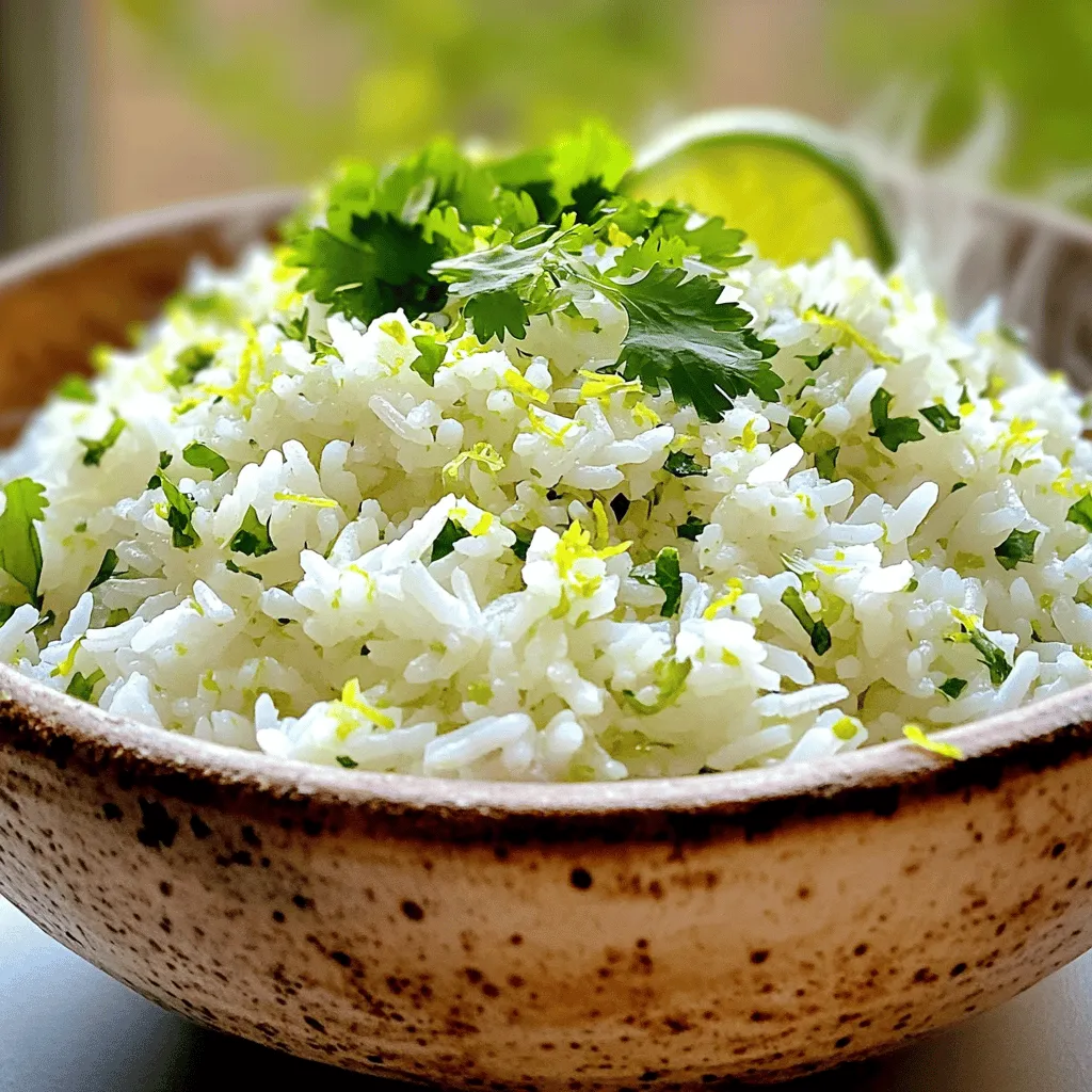 Zesty Cilantro Lime Rice Flavorful Side Dish Recipe